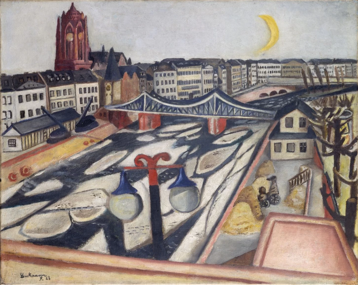 Ghiaccio alla deriva sul fiume - Staedel Museum, Frankfurt am Main